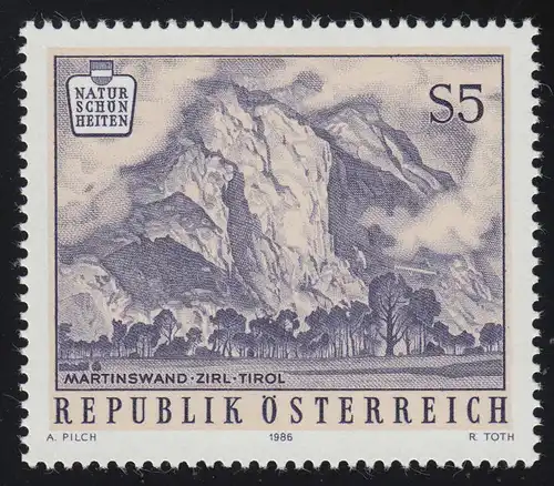 1851 Naturschönheiten in Österreich (III) Martinswand bei Zirl 5 S postfrisch **