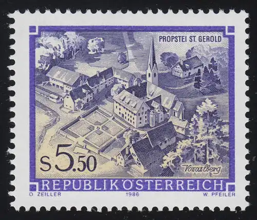 1859 Freimarke: Stifte & Klöster Österreichs, Propstei St. Gerold, 5.50 S, **