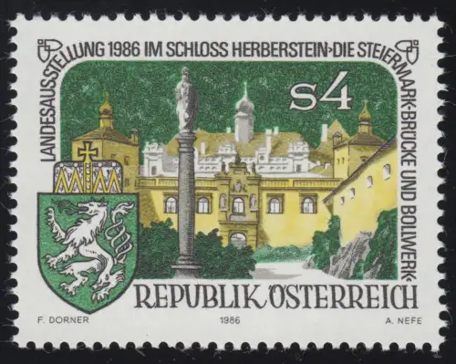 1847 Exposition nationale "Pont Steiermark + Bollwerk," Château + Armoiries, 4 S **