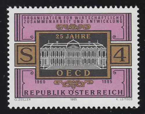 1835 25 Jahre OECD, Chateau de la Muette, Paris/ Sitz der OECD 4 S postfrisch **