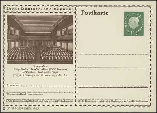 P042-90/556 Gelsenkirchen, Kongreßsaal im Hans-Sachs-Haus **