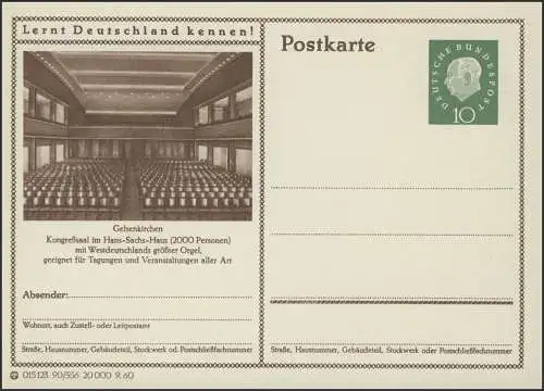 P042-90/556 Gelsenkirchen, Kongresssaal im Hans-Sachs-Haus **