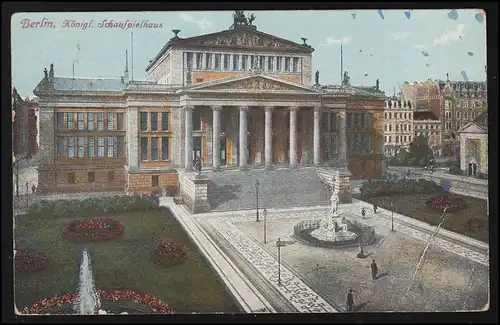 Foto No 19 AK BERLIN Königliches Schauspielhaus Park, Feldpost SPANDAU 28.6.1915