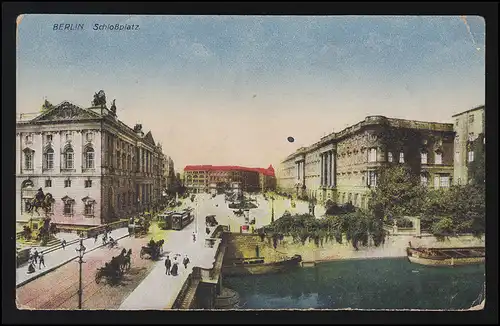 Foto AK WSSB Serie "Vaterland" No 41, Schloßplatz BERLIN Lichtenberg 4.7.1917