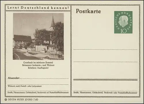 P042-89/553 Grunbach an der Rems, Beleibtes Ausflugsziel **