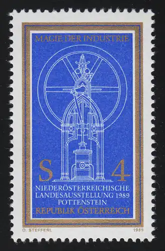 1954 Landesausstellung Magie der Industrie, Stehende Dampfmaschine, 4 S **