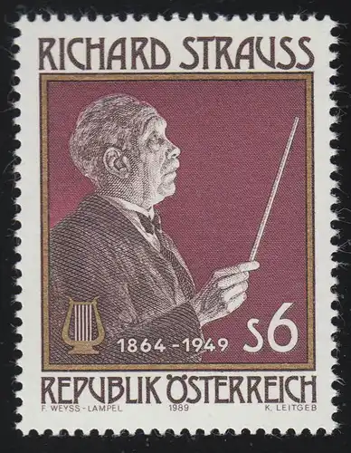 1961 Anniversaire, Richard Strauss, compositeur, 6 S, frais de port **