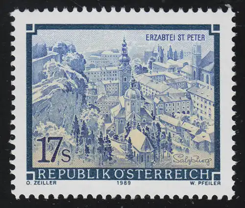 1963 Freimarke: Stifte & Klöster Österreichs, Erzabtei St. Peter, 17 S, **