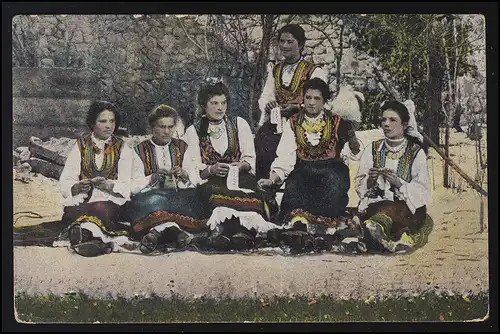 Photo AK Trace de Trin Femmes Macédoine Albanie Slave Post 15.10.17