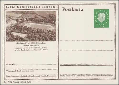 P042-78/464 Gladbeck/Westfalen, Stadion und Freibad **