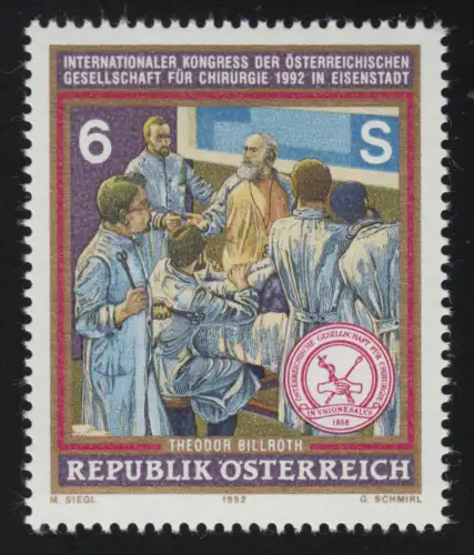 2069 Congrès de la Société autrichienne de Chirugie, Billroth au PO, 6 p **