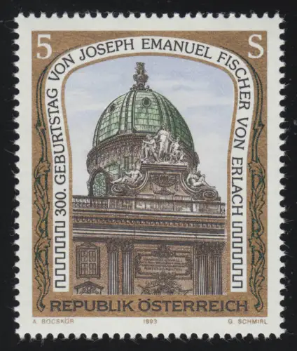 2084 Beaux-Arts: Michaelertrakt Wiener Hofburg J.E. Fischer v. Erlach 5 S **
