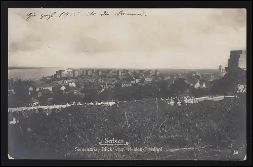 Europe Photo Serbie SEMENDRIA / SCEDEROVO Vue héros cimetière forteresse 5.5.1913