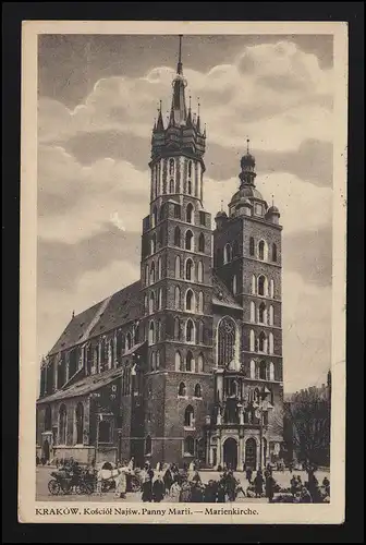 Europe Photo AK KRAKOW /Cracovie Mariekirche, Poste de terrain après RINGSBERG 2.1.1940
