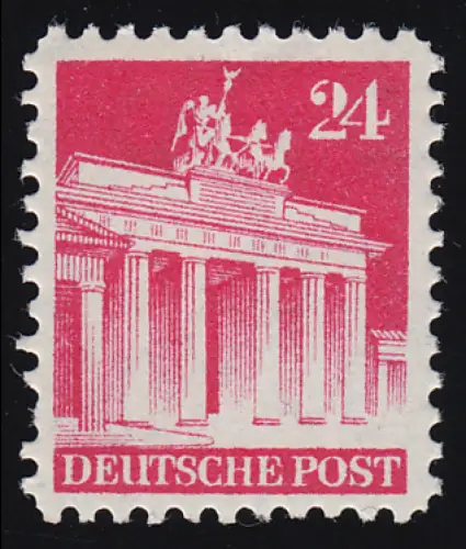 Bizone 86 XB Bauten 24 Pf., rot, weit **