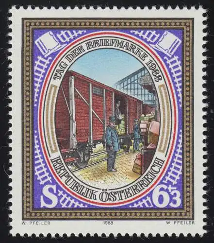 1942 Jour du timbre, Chariot de train, 6 S + 3 S, frais de port **