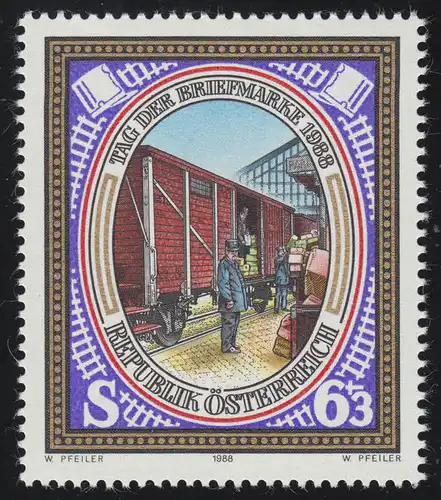 1942 Tag der Briefmarke, Bahnpostwagen, 6 S + 3 S, postfrisch **