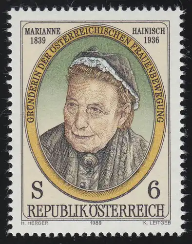 1946 Anniversaire de Marianne Hainisch, fondatrice du mouvement des femmes 6 p. **