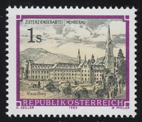 1967 Freimarke: Stifte & Klöster Österreichs, Abtei Mehrerau, 1 S, postfrisch **