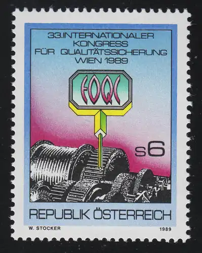 1970 Kongress für Qualitätssicherung EOQC, Zahnräder Emblem, 6 S **