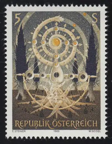 1972 Moderne Kunst in Österreich (XV) Lebensbaum E. Steiner, 5 S **