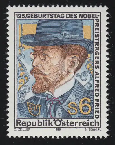 1976 Prix Nobel de la paix Alfred Herrmann Fried Pacifist, 6 p., frais de port **