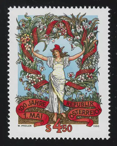 1987 Journée du Travail, Historique motif 1897, 4.50 S, frais de poste **
