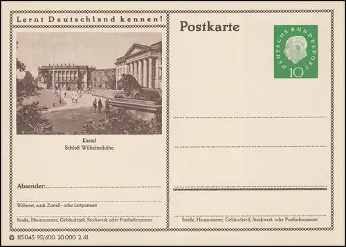 P053-95/600 Kassel, Schloß Wilhelmshöhe **