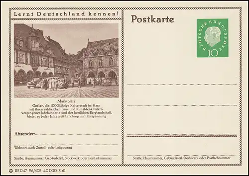 P053-96/605 Goslar, Marktplatz **