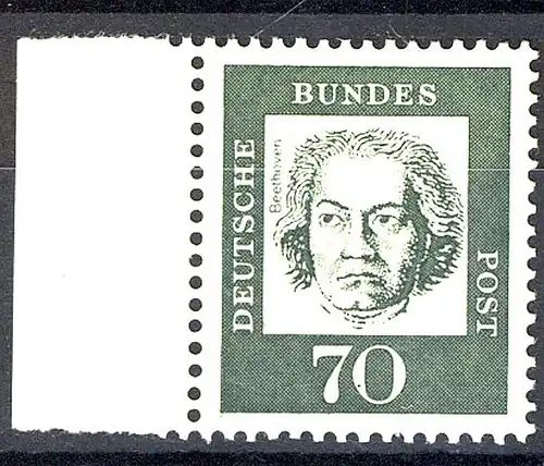358b Bed. Deutsche 70 Pf Seitenrand li. ** postfrisch