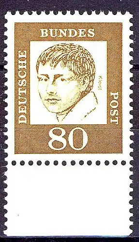 359 Bed. Deutsche 80 Pf Unterrand ** postfrisch