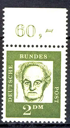 362 Bed. Deutsche 2 DM Oberrand ** postfrisch