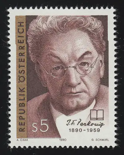 2000 100. Geburtstag Josef Friedrich Perkonig, Dichter, 5 S, postfrisch **