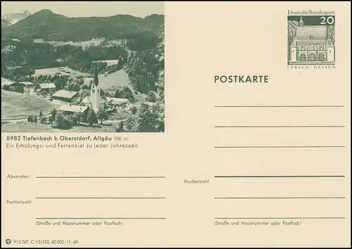 P099-C13/102 Tiefenbach/Oberstdorf im Allgäu, Panorama **