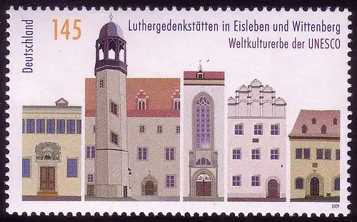 2736 Luther /UNESCO Eisleben und Wittenberg: 10 Einzelmarken, alle ** postfrisch