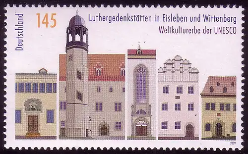 2736 Luther /UNESCO Gladeleben et Wittenberg: ensemble à 10 pièces, tous ** frais de port