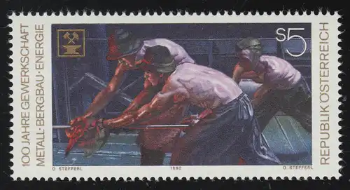 2009 Syndicat de l'énergie métallurgique-miner, travailleurs du haut fourneau, 5 S, frais de port **