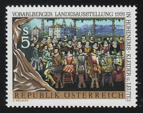 2027 Landesausstellung Kleider & Leute, Gartengastmahl, Gemälde Bays, 5 S, **