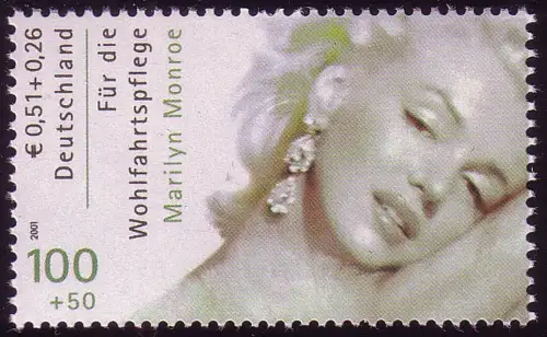 2219A Schauspielerin Marilyn Monroe - 10 Einzelmarken, alle postfrisch **