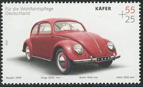 2292 Oldtimer-Automobile - VW Käfer - Set zu 10 Stück, alle ** postfrisch