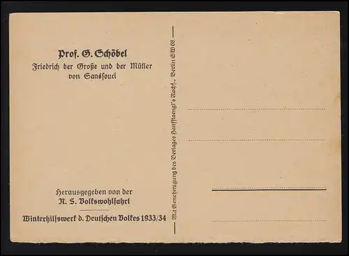 Personnalités Friedrich d. Grande + Müller Sanssouci Georg Schöbel inutilisé