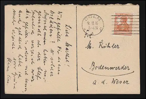 Femmes AK vraie photographie, petite amie en uniforme, CÖLN selon BODENWERDER 9.11.16