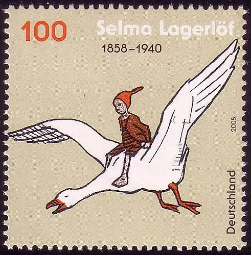 2705 Selma Lagerlöf, Nils Holgersson - 10 Einzelmarken, alle ** postfrisch