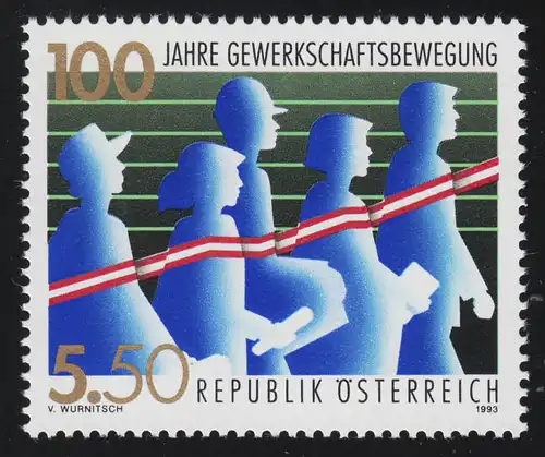 2112 Gewerkschaftsbewegung, Arbeitnehmer div. Berufsgruppen, 5.50 S, **