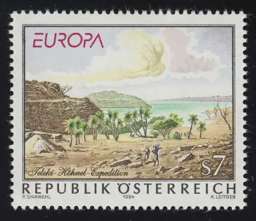 2126 Europa: Entdeckungen / Erfindungen, Rudolph See Kenia, 7 S, postfrisch **