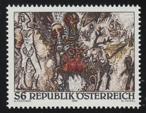 2166 Art moderne en Autriche, peinture Adolf Freuner, 6 S, frais de port **