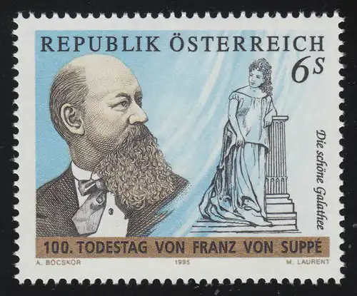 2167 Operettenkomponist F. von Suppé, Szene Die schöne Galathee, 6 S, **