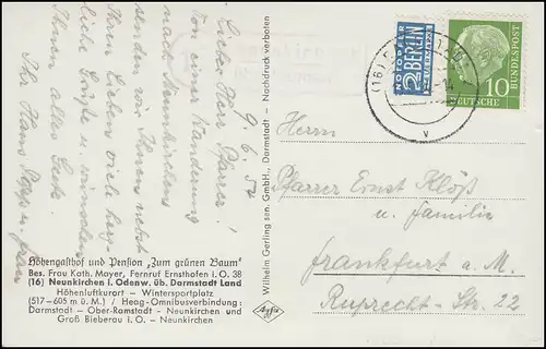 Posté dans le village de DARMSTADT 9.6.54 sur FOTO AK