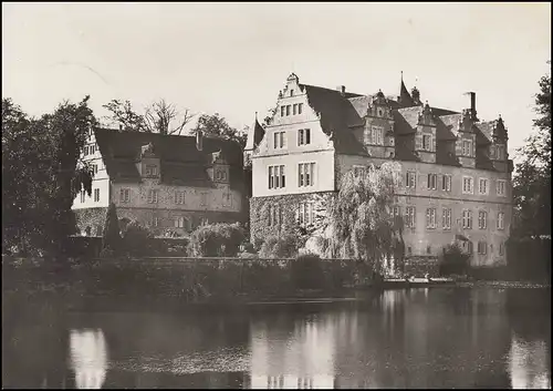 Landpost 20a SCHWÖBBER sur HAMELN 24.8.60 sur AK Château de ceux de Münchhausen