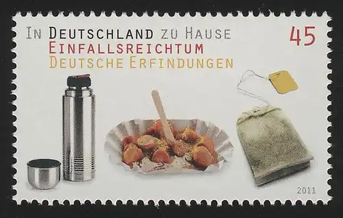 2891 Erfindungen 45 Cent (Currywurst): Set zu 10 Briefmarken, alle ** postfrisch